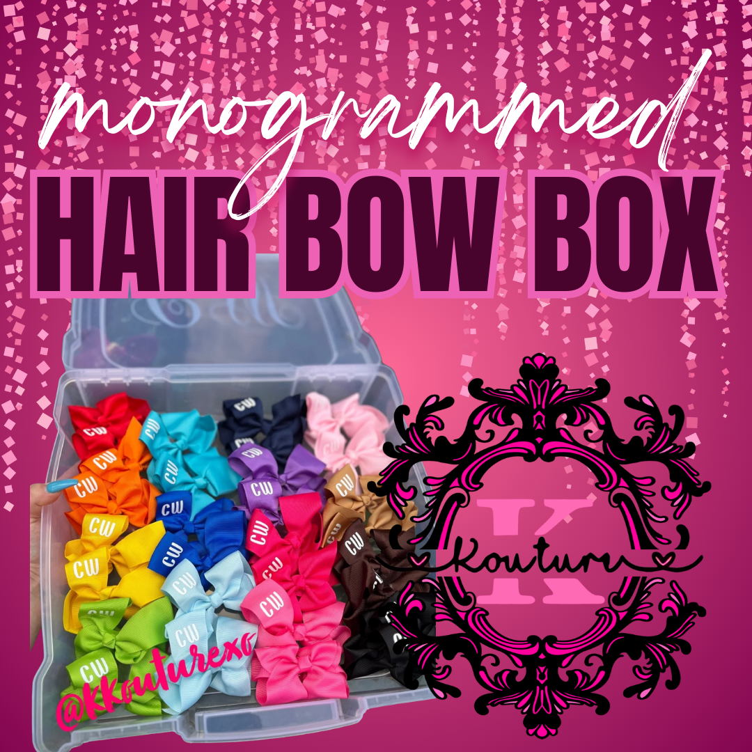 Custom Monogrammed Bow Box