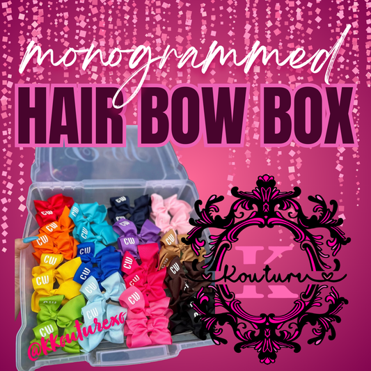Custom Monogrammed Bow Box